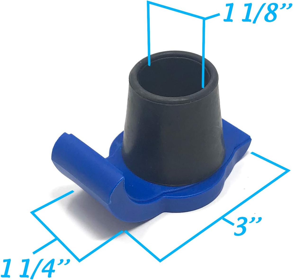 Universal 5" Walker Wheel Kit with Heavy Duty Ski Glides (Blue): Health & Personal Care