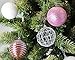 Juvale 28-Pack Christmas Tree Decorations - Glittery Xmas Ball Ornaments in 4 Assorted Designs - Perfect Festive DecorEmbellishments, 2.2 x 2.6 x 2.2 Inches, Pink and Silver
