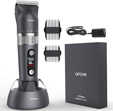 Amazon Opove X Prime バリカン メンズ セルフカット 家庭用 充電交流式 ヘアカッター 電動バリカン アタッチメント付き 長さ9段階調節可能 3段階変速可能 コードレス Lcd画面付き 急速充電 ヘアカット 散髪セット Pse認証済み 日本語取扱説明書付き 一年間安心保証