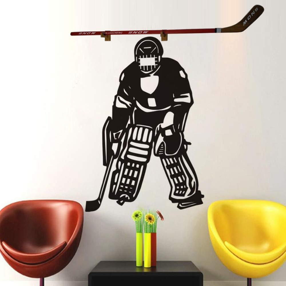 BiJun Hockey Stick Display Wall Mount, Ice Hockey Stick Horizontal Hanger Rack, w/Felt Liner Holder Stand for Any Home Or Office Wall : Sports & Outdoors