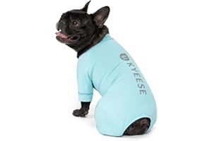KYEESE UV Protection Dog Shirt, UPF 50+ Cooling Summer Jumpsuit for Small Dogs, Breathable Reflective Shedding Control Dog Sun Shirts, Quick-Dry Dogs Onesie Puppy Clothes, Blue, S