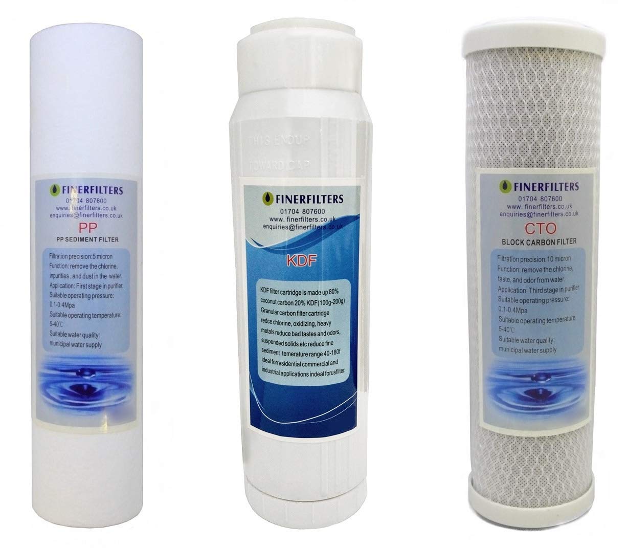 3 Stage 10” HMA Heavy Metal Reduction Water Filter System Replacement Filter Pack