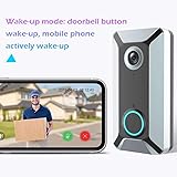WIFI Smart Video Doorbell, Wireless Door bell with Ding