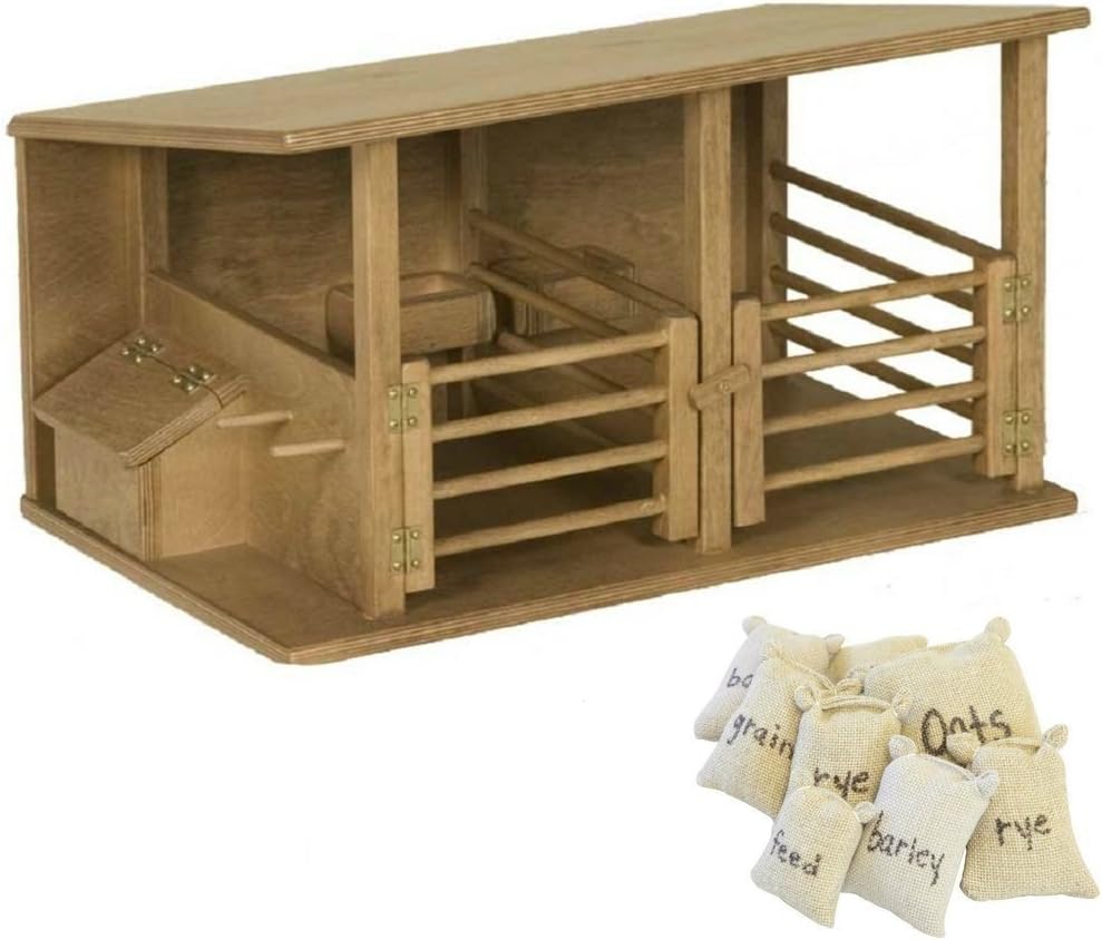 wooden play horse stables