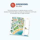 1ABOVE 2026 Family Organiser Calendar Wall Planner with Memo Pad & Shopping List view 5