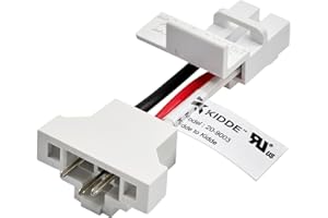 Kidde Quick Connect Smoke Detector Adapter Plug, Smoke Alarm Wiring Harness, Compatible with Kidde Hardwired Smoke, Carbon Mo