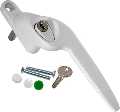 Truly PVC Supplies Yale Quartus Cranked Window Handle White 40mm Spindle Key
