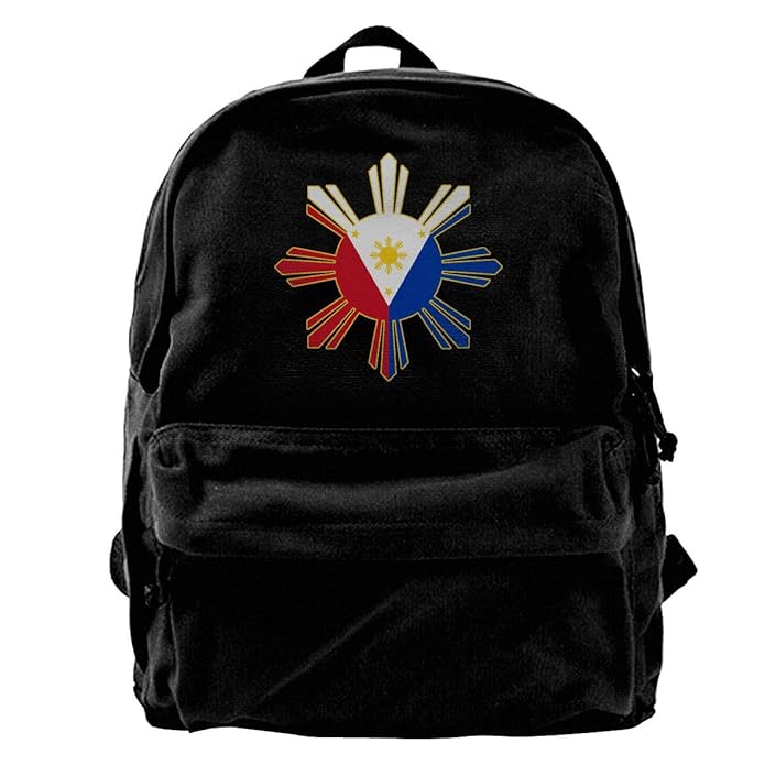 BAGGNICE School Travel Backpack, Unisex Filipino Flag Casual Style