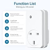 SURNICE Remote Control Plug Socket UK 13A 3000W 40m 130ft 3 Pack + Remote view 2