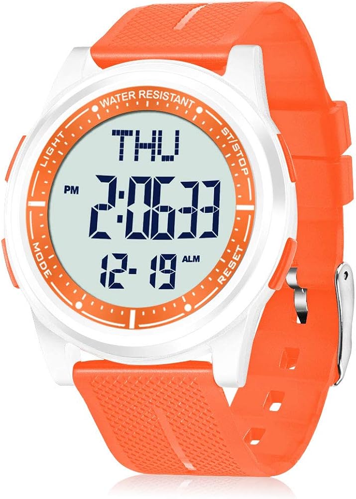WIFORT Women Digital Sports Watch Ultra-Thin and Wide Angle Vision Design, 5ATM Swimming Waterproof