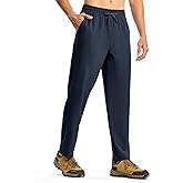 TBMPOY Mens Hiking Pants Lightweight Quick Dry 3 Pockets Travel Fishing Water-Resistant Athletic Workout Sweatpants