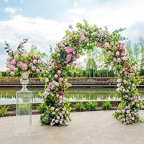 EXLECO Rosenbogen 240x140x38cm Gartenbogen Metall Stahlrahmen Pavillongestell Torbogen Garten für Kletterpflanzen… – Bild 8