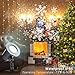 Christmas Projector Lights Outdoor Moving Snowflakes LED Christmas Lights, Waterproof Projector Decorating Stage Light, Indoor Outdoor Snowfall Holiday Party Garden Landscape Lamp