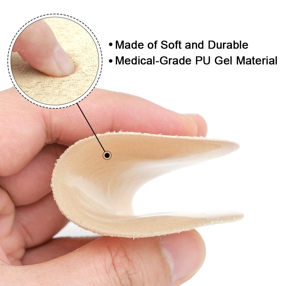 Dr. Foot’s Ball of Foot Cushions, Metatarsal Forefoot Pads, Ball of Foot Massage Pads, Instant Relief for Women and Men 2 Pairs (Beige)