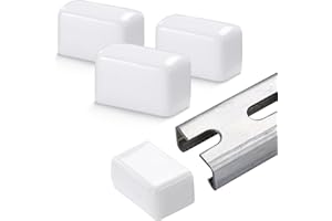 SIHAI (40 Pack) 1-5/8 Inch White Strut Channel End Caps - Soft PVC Safety Edge Protectors for Unistrut, Tool-Free Installation and Secure Grip for Electrical & HVAC Use , Trolley Track & DIY Projects