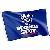 Desert Cactus Georgia State University GSU Flag - 3 x 5 Feet Panthers Banner, Indoor/Outdoor Durable Fabric, 100% Polyester Design (Style 1)