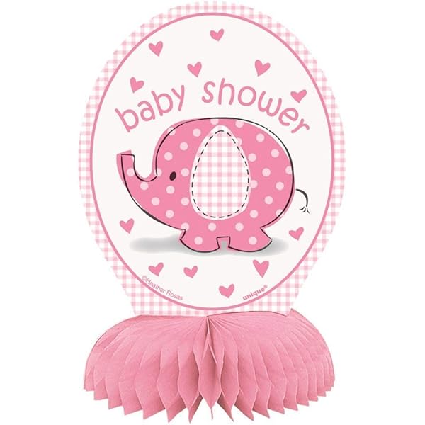 Amazon Com 6 Mini Pink Elephant Girl Baby Shower Centerpiece