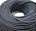 Fortunewill 25 ft 3-wire Black Cloth Covered 3-Wire Round Cord. Vintage Lamps Lights, rayon UL Certificated