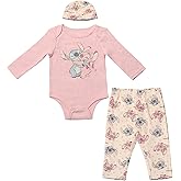 Magic Threadz Disney Clothes Baby Girls Bodysuit, Pants & Headband Set – Minnie Mouse, Bambi, Marie & Tinkerbell (0–9M)