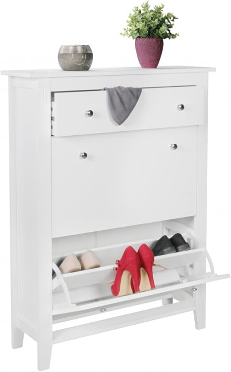 Finebuy Moderner Design Schuhschrank Linus Weiss 12 Paar Schuhe 2 Facher 1 Schub Schuhkipper 80 X 118 X 25 Cm Schuhkommode Mit Ablage Amazon De Kuche Haushalt