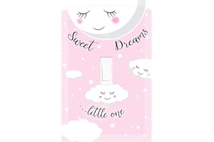 CREATE-A-MURAL Nursery Wall Decor Light Switch Cover Plate (Sweet Dreams Pink)