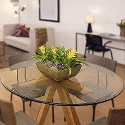 LFVFFA 54" Round Tempered Glass Table top; DIY