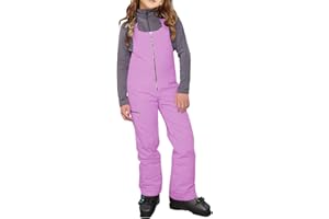Haloumoning Kids Snow Bibs Girls Ski Pants Waterproof Insulated Snowboard Overalls Snowsuit 5-14 Years