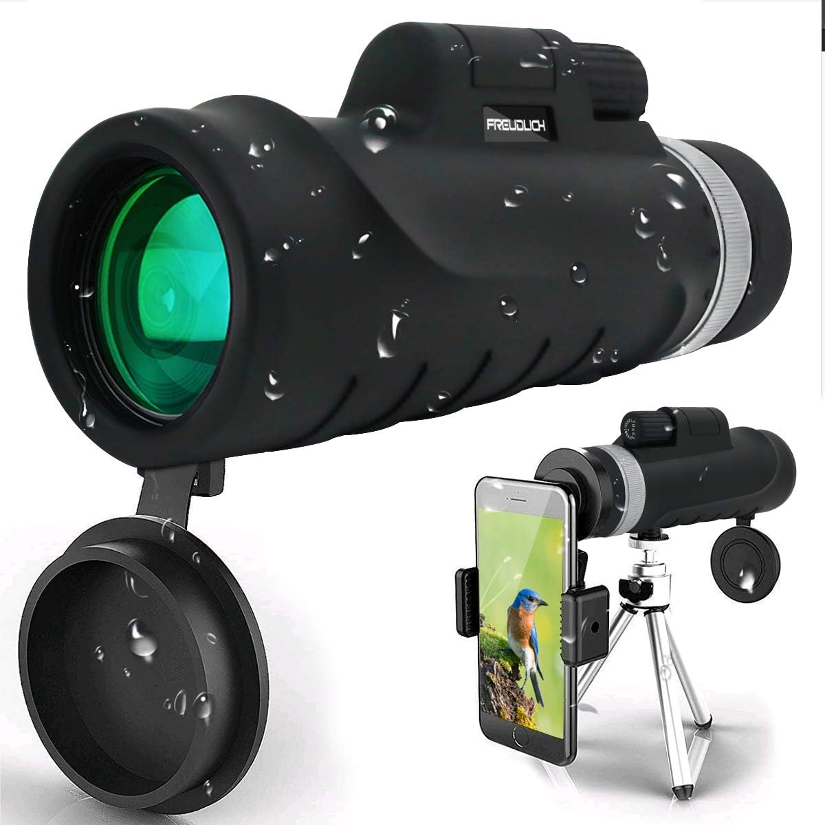 Monocular Telescope,12X42 High Power&HD Monocular with Amazon.co.uk