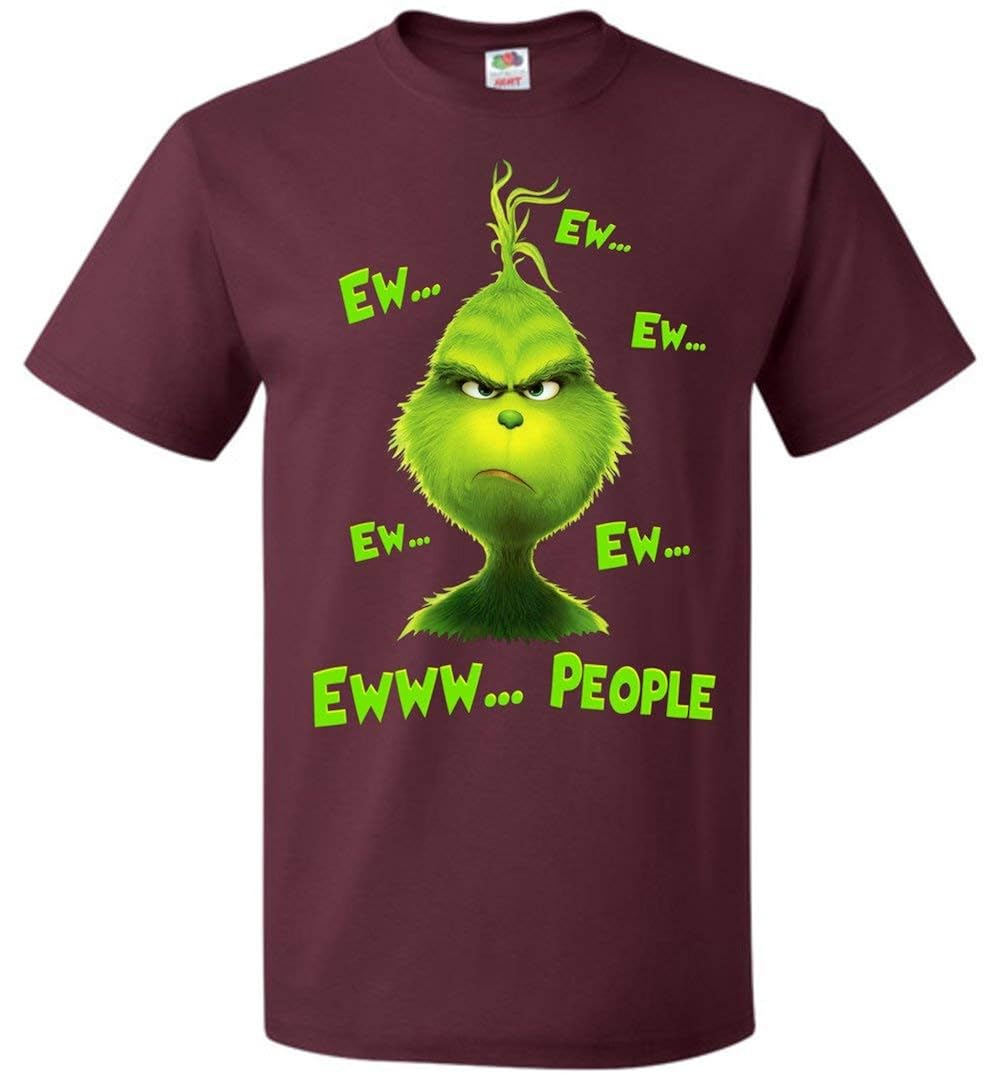 Grinch Ew Ew Eww People S Christmas 5 100 T Shirt Zelite