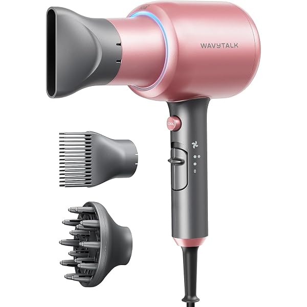 Wavytalk 1875W ionic hair dryer with diffuser and three attachments