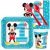 BirthdayExpress Disney Mickey Mouse 1st Party Supplies - Snack Party Pack