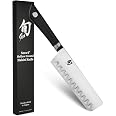 Shun Sora 6" Hollow Ground Nakiri Knife, Handcrafted Japanese Vegetable Knife, VG10 Steel Edge and 420J Stainless Steel Blade