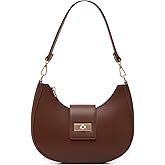 NIUEIMEE ZHOU Crescent Shoulder Bag for Women Retro Vegan Leather Crossbody Bags Tote HandBag Underarm Purses