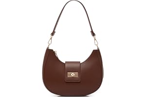 NIUEIMEE ZHOU Crescent Shoulder Bag for Women Retro Vegan Leather Crossbody Bags Tote HandBag Underarm Purses