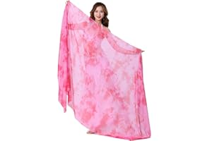 XChangeFun 250x120cm Belly Dance Scarf Veils Hand Scarf Hand Thrown Gradient Tie-dye Dance Scarf Veils