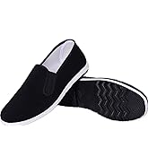 APIKA Chinese Traditional Old Beijing Shoes Kung Fu Tai Chi Shoes Rubber Sole Unisex Black