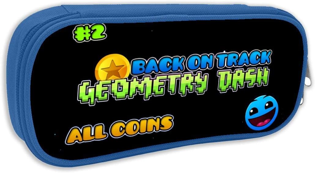 Zhangyanq Geo-met-ry Da-sh Anime Makeup Pouch Durable Students Cool Stationery with Double Zipper for Boys&Girls