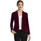 Allegra K Women's Work Office Blazer Stretch Lapel Collar Long Sleeve Jacket Suit Blazer