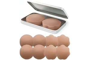 QUXIANG 4 Pairs Pasties Women Nipple Covers Reusable Adhesive Silicone Nippleless Covers Bra for Dress