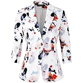 Beninos Womens Blazers 3/4 Sleeve Lightweight Office Work Blazer Jacket