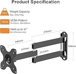 TV Wall Mount, Bracket for Most 13-32 inch LED, LCD