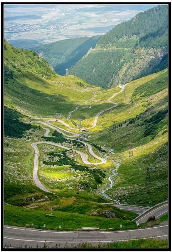 Amazon Com Romania Transfagarasan Pass Carpathian Mountains 9033082 16x24 Framed Gallery Wrapped Stretched Canvas Posters Prints