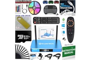 GENERIC New Super, S 5 M A X, Bundle Box, 2024 Model,1 Voice 1 Keyboard Remote, 2 HDMI, Tf Card, Memory Stick, LED Light Strip (Install Instructions by Seller, Phone Support)