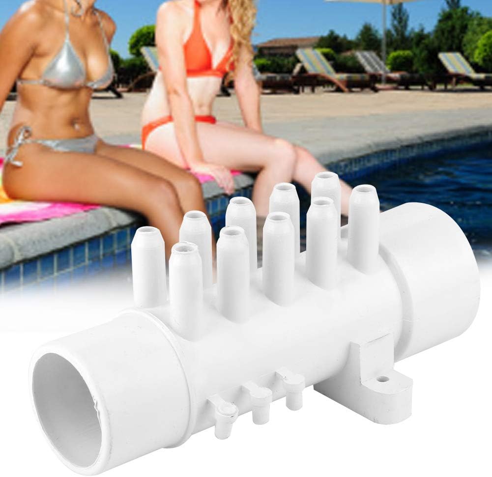 Cikonielf 1.5In 10Mm 10 Port Pool Plumbing Manifold Pvc Pool Plumbing Manifold Hot Spring Bathtub Swimming Pool Spa Accessories - Image 5