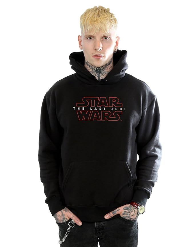 Star Wars Men's The Last Jedi Logo Hoodie Amazon.co.uk Clothing