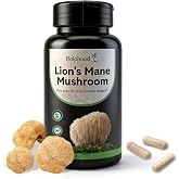 Rolphood Lions Mane Mushroom Extract Capsules, Organic|Non-GMO|Gluten Free,Supplement for Focus Support and Immune Health(60 Count)