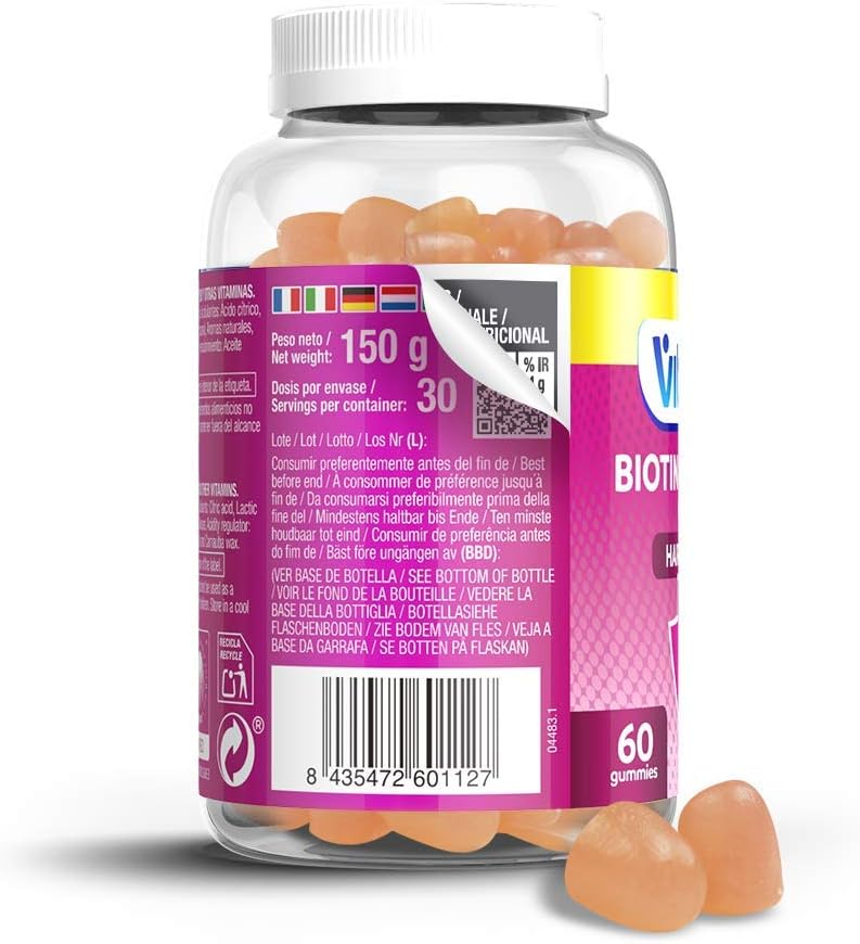 VITALDIN Biotin & Collagen Gummies, Beauty Supplement, 2500 mcg Biotin, 100 mg Collagen, Vitamins C + E - Image 3