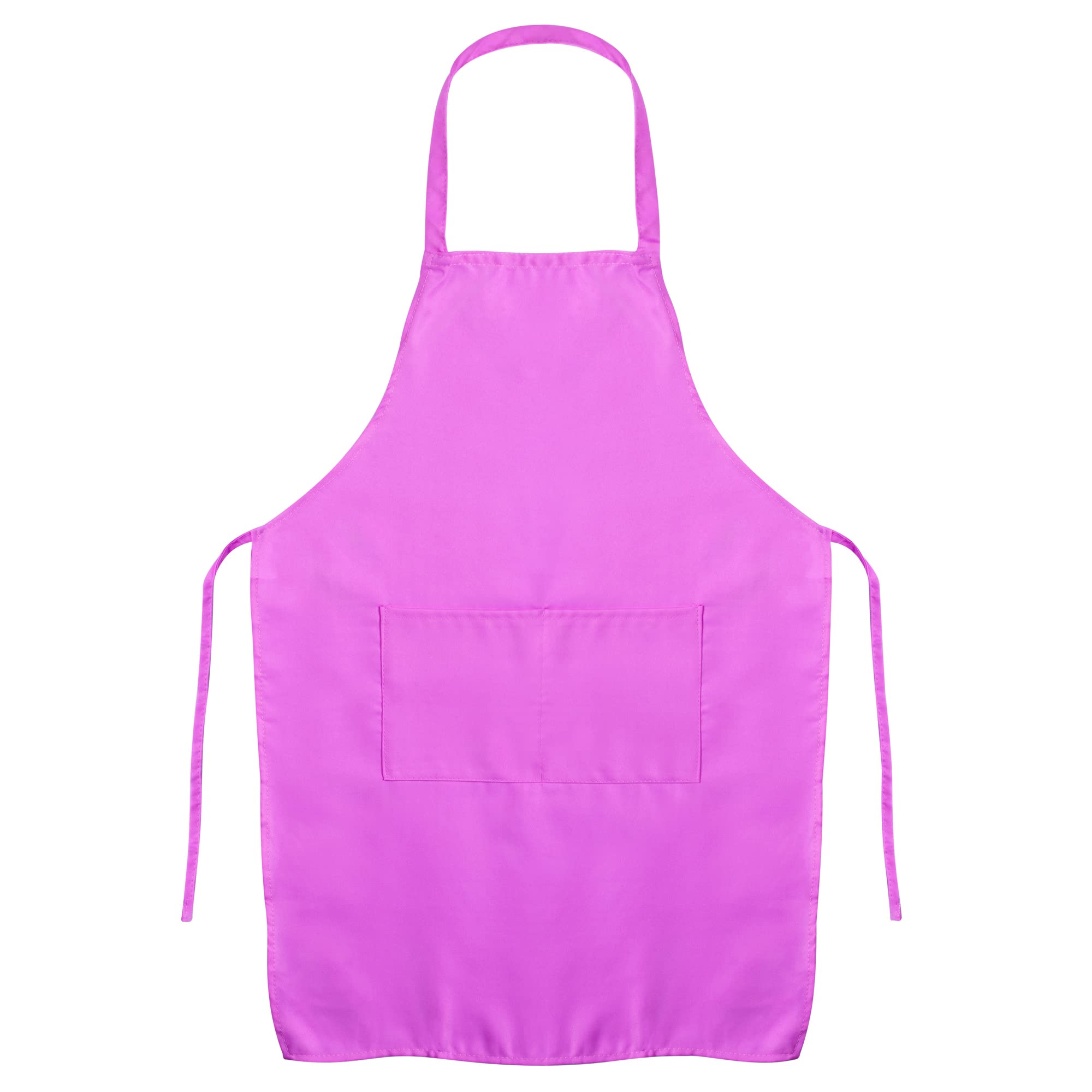 Jazooli Unisex Apron with Pockets - Cooking Aprons for Women, Men & Kids, Cleaning, Hairdressing & Waitress Apron with Pockets - One Size Fits All, Kitchen Accessories - Purple