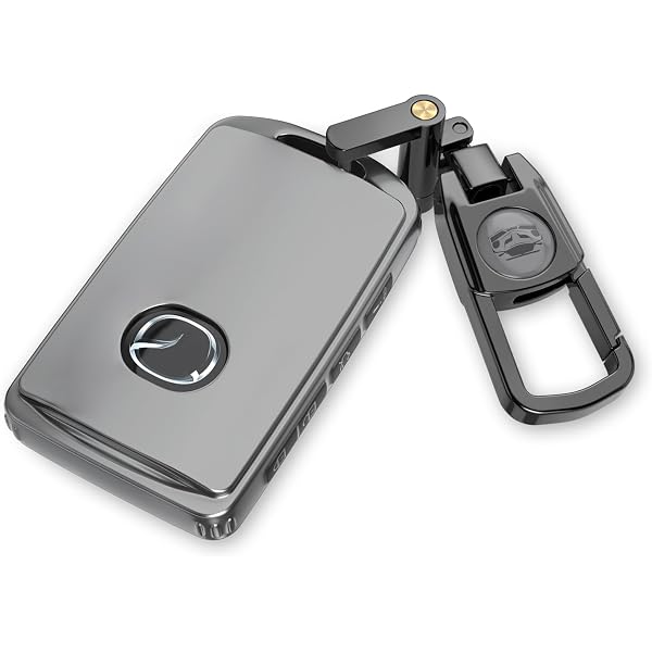 Zinc Alloy Key Fob Cover For Mazda – Protective Case For 2, 3, 5, 6, CX-3, CX-5, CX-9 & More, Gray