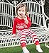 Christmas Outfits Baby Boys Girls My First Christmas Rompers with Xmas Hat Clothes Set(6-12M) Red